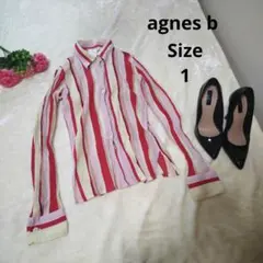 【入手困難デザイン☆agnès b.】赤　ピンク　黄色　ストライプ　サイズ1