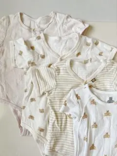 【80センチ4枚セット】西松屋半袖ロンパース肌着/保育園着まとめ売りGAP