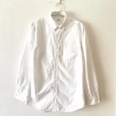 ☆【ユニクロ】ボタンダウンシャツ 綿100％ バックタック フルボタン M