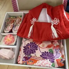 七五三 衣装セット 赤とピンク　着物
