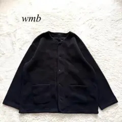 【wmb】ワークマン　ノーカラーボアジャケット　黒　3L 大きいサイズ　無地