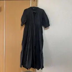 ZARA ワンピース　黒　半袖　スカート　ブラウス　S