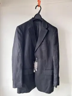 ユニクロ新品 リネン 黒 テーラードジャケット