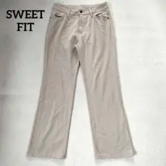スイートフィット ストレートパンツ ストレッチ シンプル 洗える 夏 66センチ