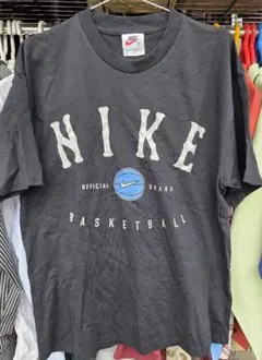 90s NIKE ナイキ Tシャツ スウッシュ ビックロゴ 黒 プリント