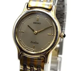 SEIKO エクセリーヌ レディース 腕時計 電池新品 コンビカラー
