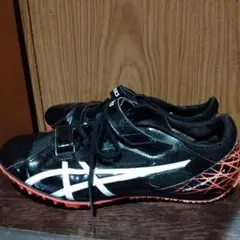 ASICS スパイクシューズ ブラック/オレンジ 27.0
