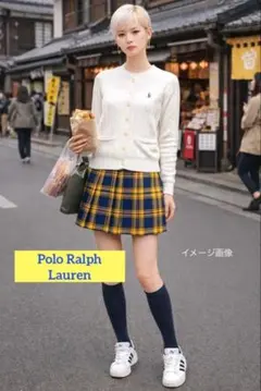 レア ラルフローレン polo ケーブル ニット カーディガン 短丈美品 フリル