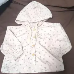 ウィンドブレーカー　ハート柄 フード付き　アウター　80cm 赤ちゃん　ベビー