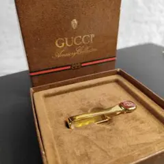 【希少】GUCCI グッチ ネクタイピン シェリーライン ゴールドのサムネイル
