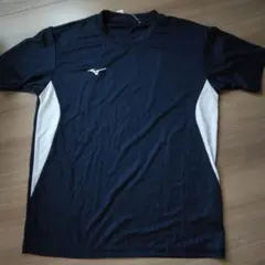 Mizuno スポーツTシャツ ネイビー×ホワイトのサムネイル