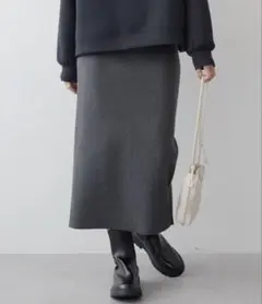 【未使用タグ付】AMERICAN HOLIC ミラノリブニットタイトスカート L