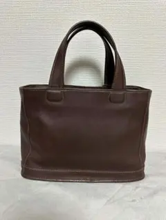 COACH コーチ ブラウンレザー トートバッグ ジッパー付き
