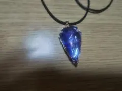 ニコ！様専用出品　人工石ネックレス　青紫　大きめ