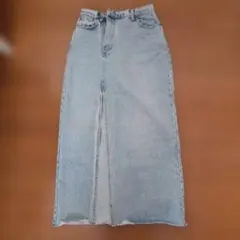 mystic ライトブルーデニムタイトスカート