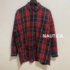 NAUTICA メンズ チェック ネルシャツ Lサイズ