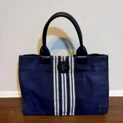 Tory Burch トリーバーチ♡トートバッグ　キャンバス　レザー　ストライプのサムネイル