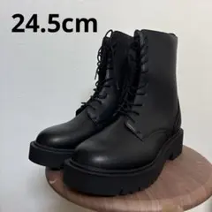 UNIQLO C コンフィールタッチレ ースアップショートブーツ 24.5