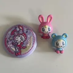 メゾピアノ 刺繍缶バッジ ちびコレフィギュア