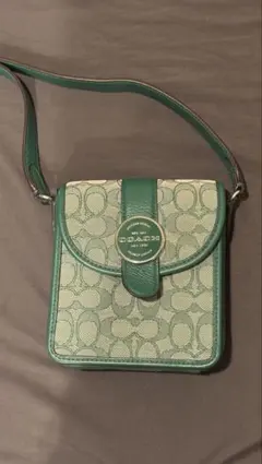 COACH シグネチャー ショルダーバッグ グリーンのサムネイル