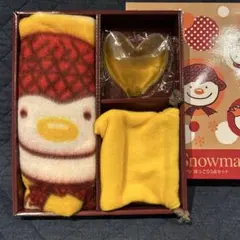 The Snowman スノーマンほっこり3点セット　フリーズ膝掛け　エコカイロ