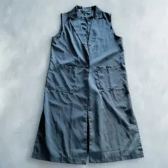 GORGE シースルーロングジレ ベスト ブラック シャツ