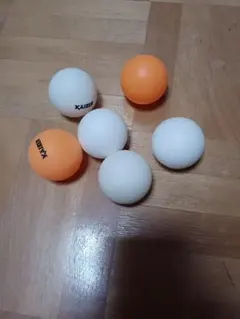 卓球ボール 6個セット オレンジ ホワイト