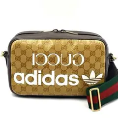 【美品】GUCCI×アディダス スモールショルダーバッグGGクリスタル シェリー