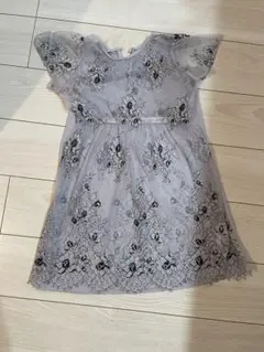 ロペピクニック グレーレースフリル袖 フォーマルセレモニーワンピースドレス