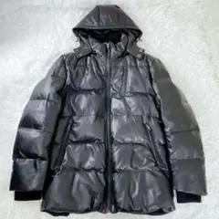 archive 美品 2way フード付き ラム レザー ダウン ジャケット M