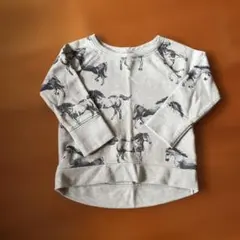 OLD NABY馬プリント グレー トレーナー