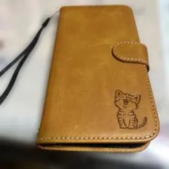 iPhone 14 Pro ケース 手帳型　笑顔猫ちゃん PUレザー