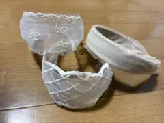 白いヘアバンドセット3個