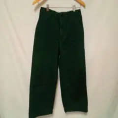 FRAMeWORK ワークパンツ ダークグリーン　ワイドベイカーパンツ