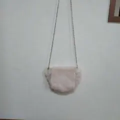 淡いピンク ファー ショルダーバッグ