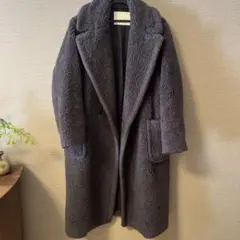 ANAYI ボアロングコート グレー