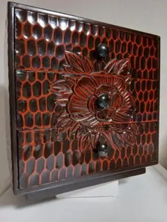 美品 鎌倉彫 整理箱 三引出し 小箪笥 伝統工芸品 小引き出し - メルカリ