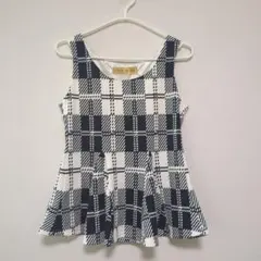 CECIL McBEE ノースリーブ チュニック チェック柄のサムネイル