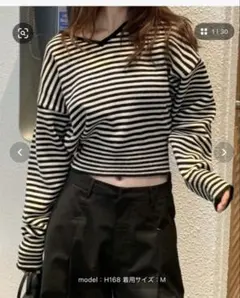 titivate ベーシック　Vネックニット　ボーダー　新品