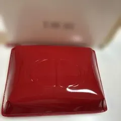 新品　Dior レッド ポーチ　元箱付き　ノベルティ　赤色　ディオール