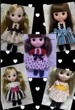 新品リカちゃん、アイシードール、ブライス用 アウトフィット 赤の