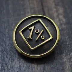 真鍮Brass 製 1パーセント 1% イブシ サークルコンチョ