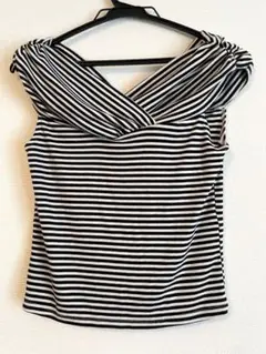 duras ボーダー　オフショルトップス　美品