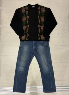 【SET販売】Perush花柄カーディガンシャツ＋Levi's505 36×29のサムネイル