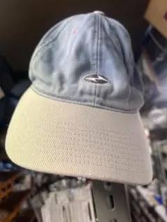 NIKEナイキヴィンテージキャップデニム風ツートンカラーブルー&ホワイト