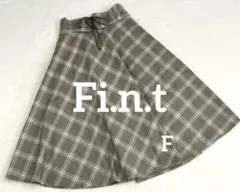 【フィント】Fi.n.t フレアスカート　レースアップ チェック柄　F 良品のサムネイル