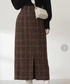 N. Natural Beauty Basic ロービングツイードタイトスカート