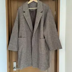 ミラオーウェン　ブラウン チェスターコート サイズF