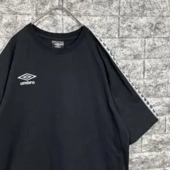アンブロ umbro 刺繍ロゴ 総柄サイドライン 五部袖 Tシャツ 古着のサムネイル