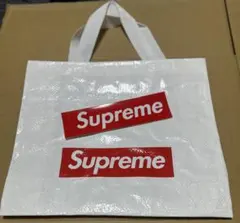 Supreme ロゴ入り ホワイトエコバッグ 小X1枚